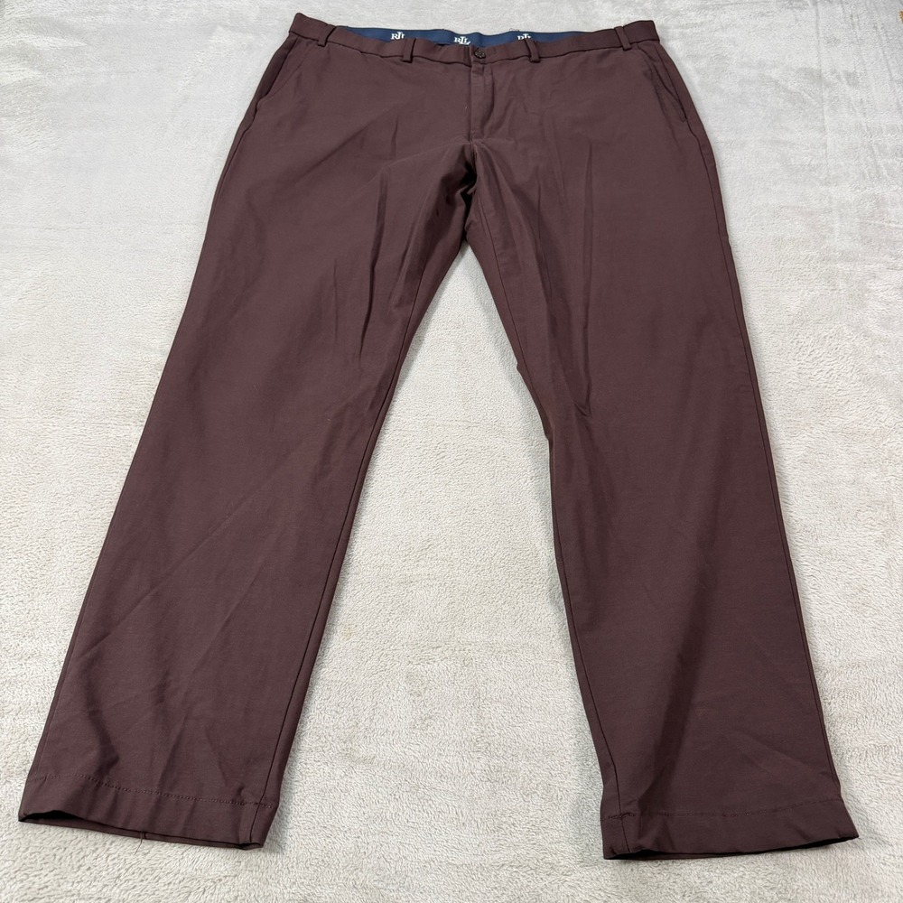 Lauren Ralph Lauren Mens 42x32 Performance Chino Pants Burgundy Red Stretch Flex